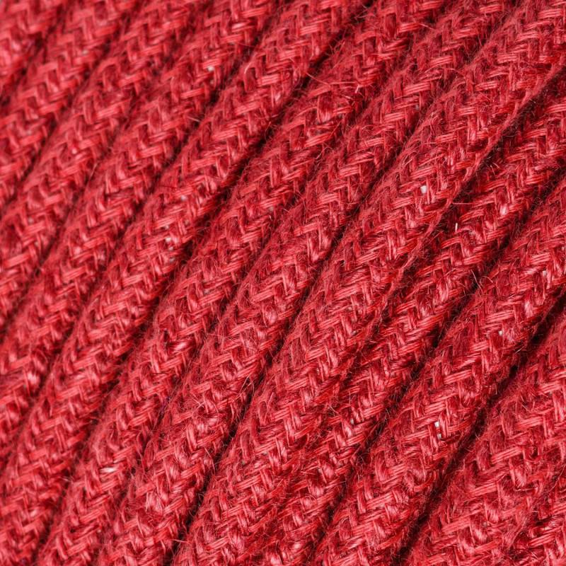 Stofledning Viskose Jute Cherry Rød
