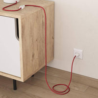 Stofledning Viskose Jute Cherry Rød