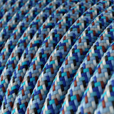 Stofledning Viskose Pixel Turkis