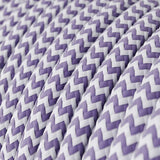 Stofledning Viskose Violet Lilla/Hvid Stribet