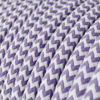Stofledning Viskose Violet Lilla/Hvid Stribet