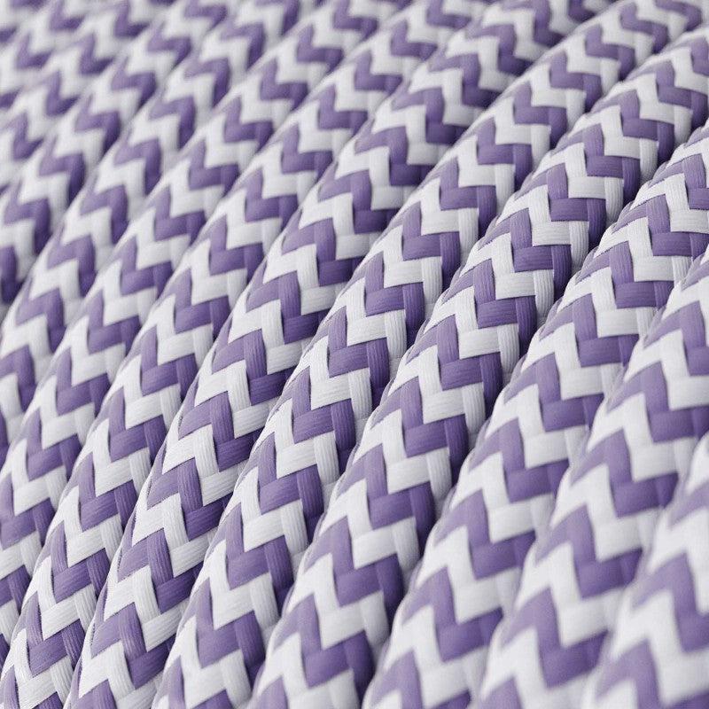 Stofledning Viskose Violet Lilla/Hvid Stribet