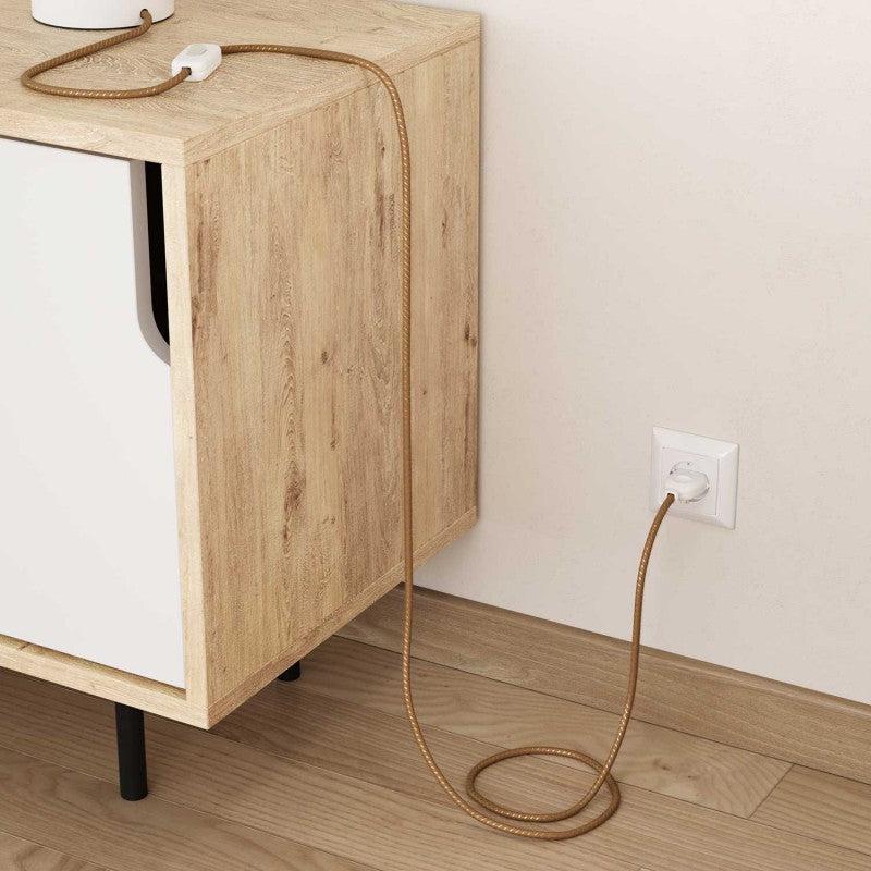 Stofledning Viskose Jute/Kobber