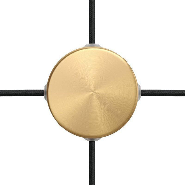 Samleroset Med 4 Sidehuller Børstet Messing