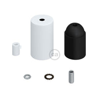 E27 Cylinder Fatnings Kit Mat Hvid