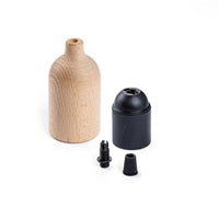 E27 Fatnings Kit i Træ Lys