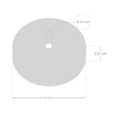 Roset til 1 Lampe m. 15cm Stilk Hvid