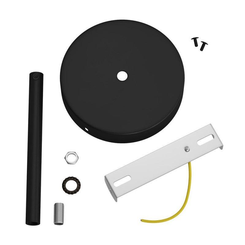 Roset til 1 Lampe m. 15cm Stilk Sort