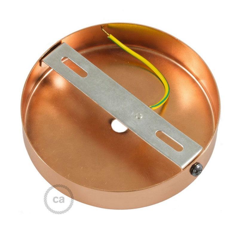Roset til 1 Lampe m. 7cm Stilk Børstet Kobber