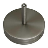Roset til 1 Lampe m. 7cm Stilk Børstet Krom
