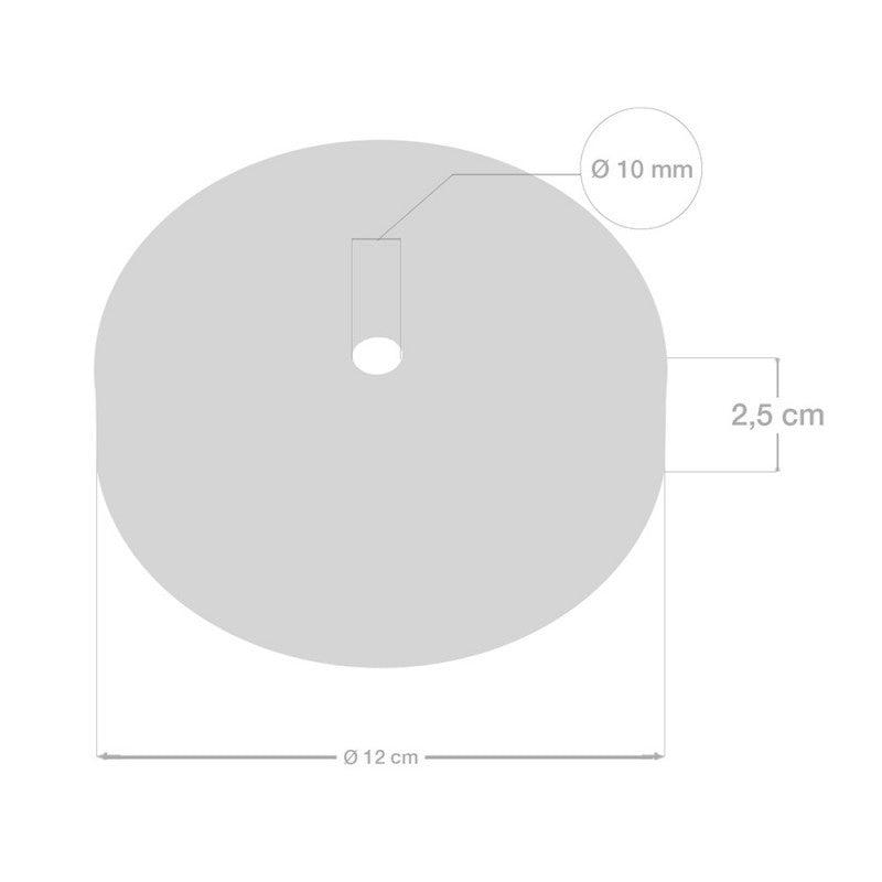Roset til 1 Lampe m. 7cm Stilk Krom