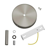 Roset til 1 Lampe m. 7cm Stilk Børstet Krom