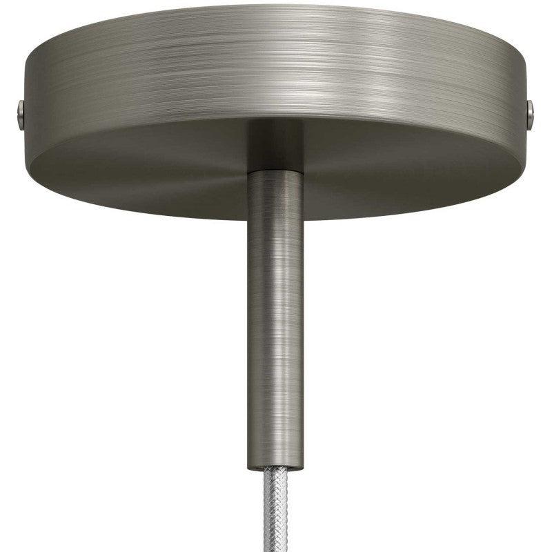 Roset til 1 Lampe m. 7cm Stilk Børstet Krom