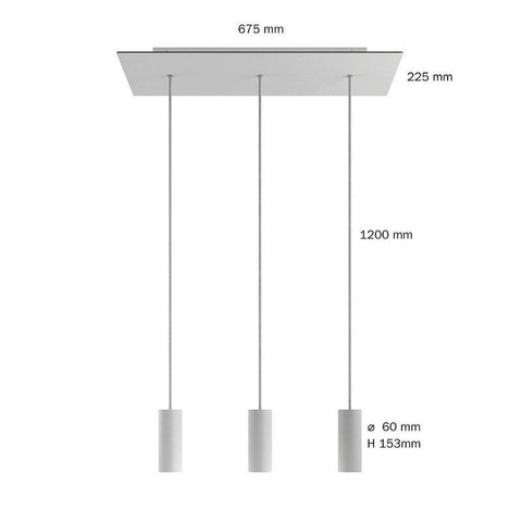 Tube Pendel 3-set M. Roset Sort