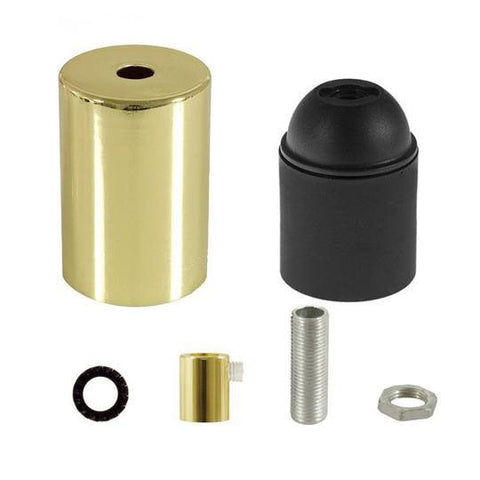 E27 Cylinder Fatnings Kit Klar Messing